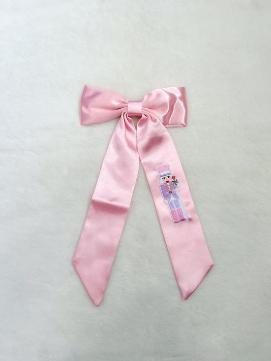 Silk Hanging Bow Candyland Nutcracker Pink