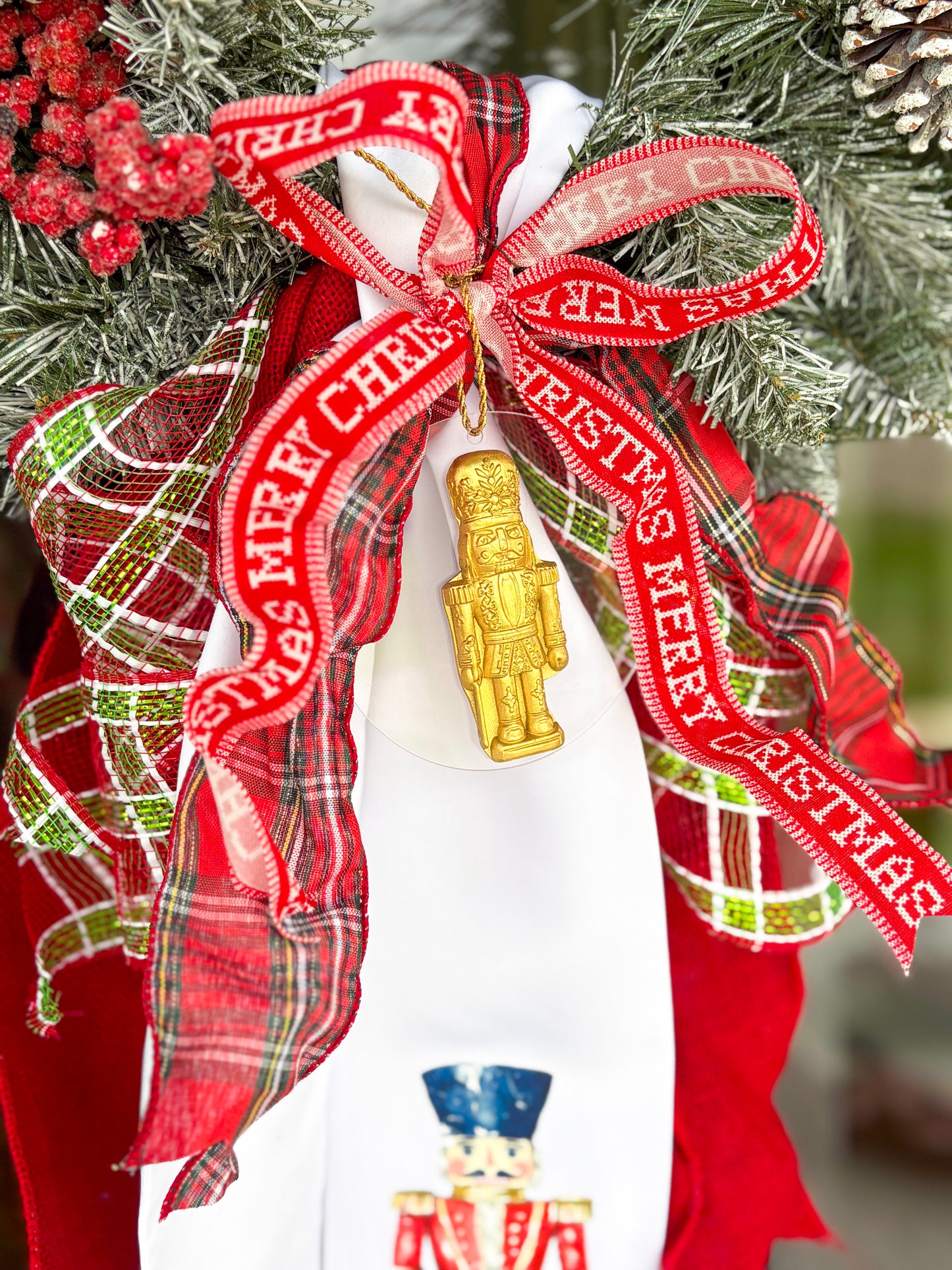 Ornament North Pole Soldier- Nutcracker Disk Wreath Ornament
