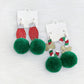 Christmas Puff Ball Earrings