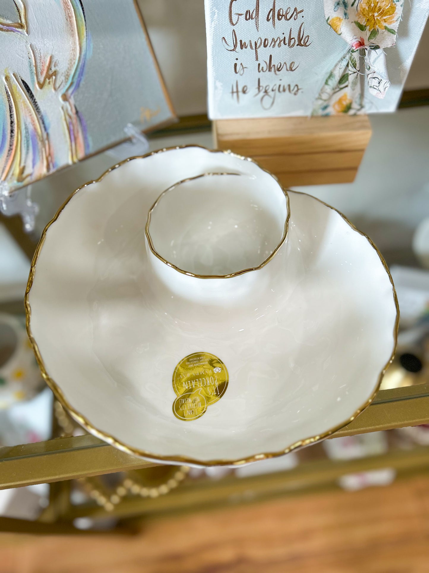 Round Chip & Dip Platter