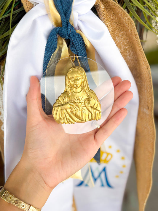 Immaculate Heart of Mary- Silhouette Disc Ornamnet