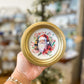Mini Gold Circle Frame- Santa