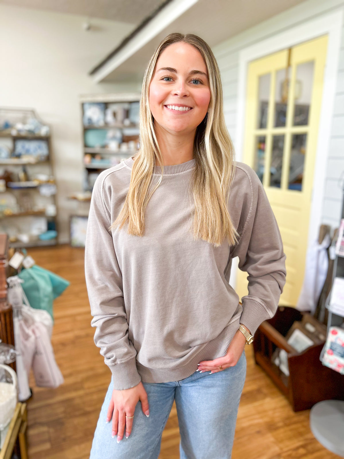 French Terry Pigment Dye Pullover