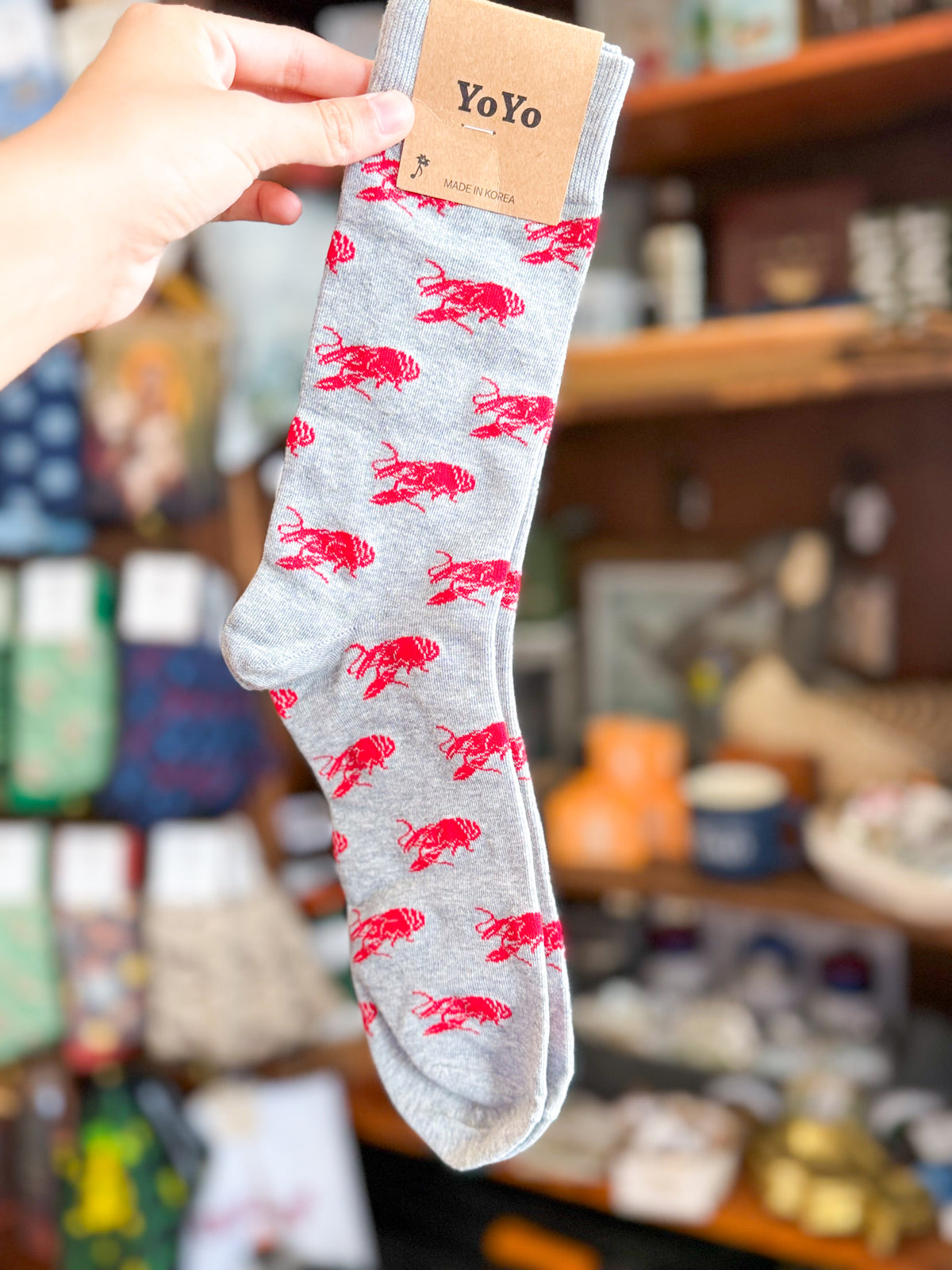 Yo Yo Crawfish Socks- L