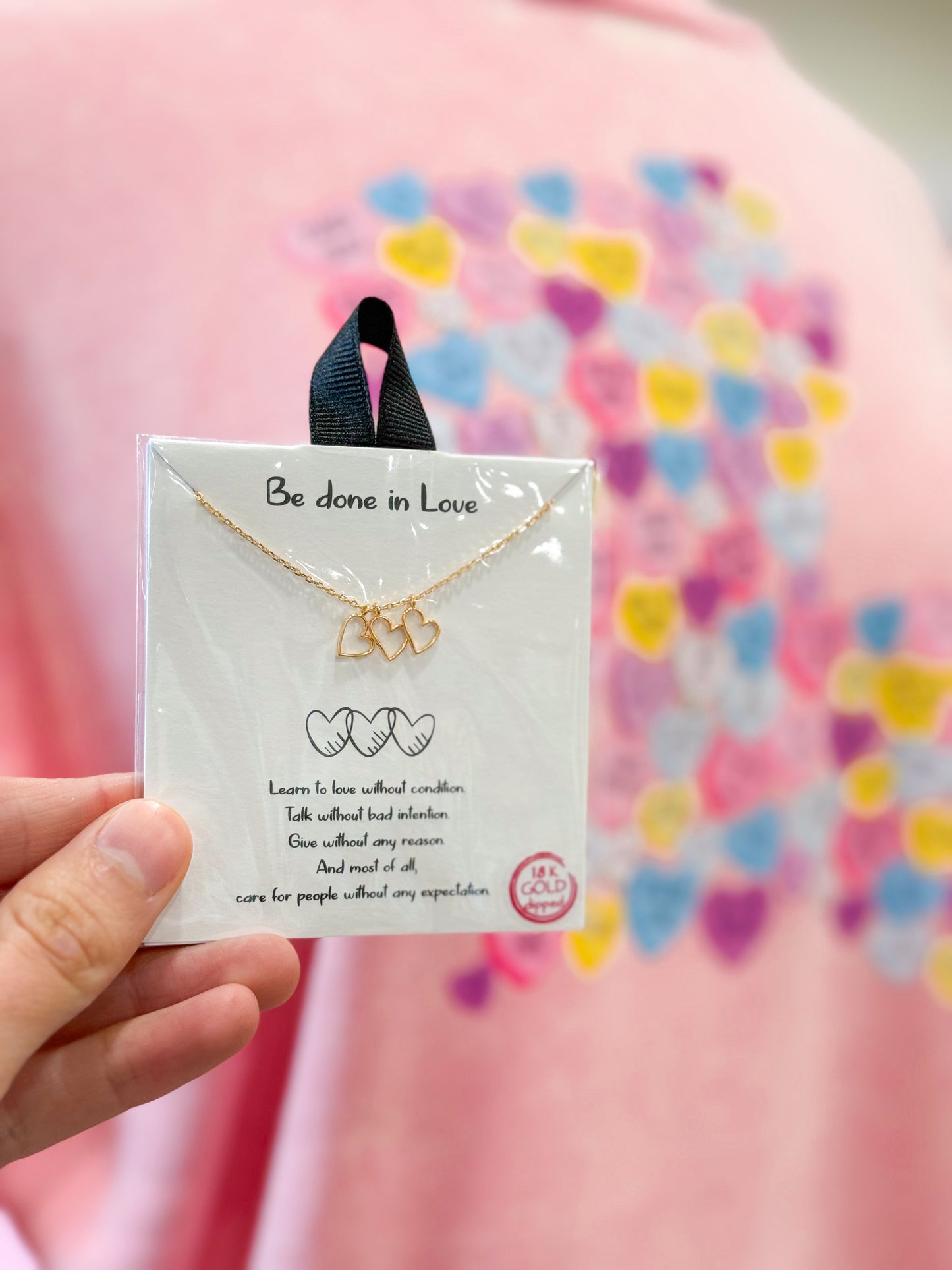Be Done in Love Gold Heart Necklace
