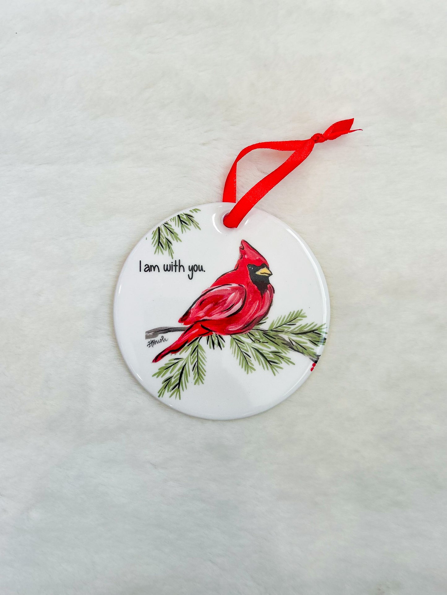 I Am With You Cardinal Ornament