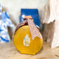 Bronze Praying Hands Holy Water Container- Taupe Lace