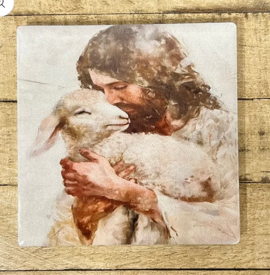 Jesus & Lamb Coaster