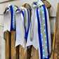 Blue and White Streamer