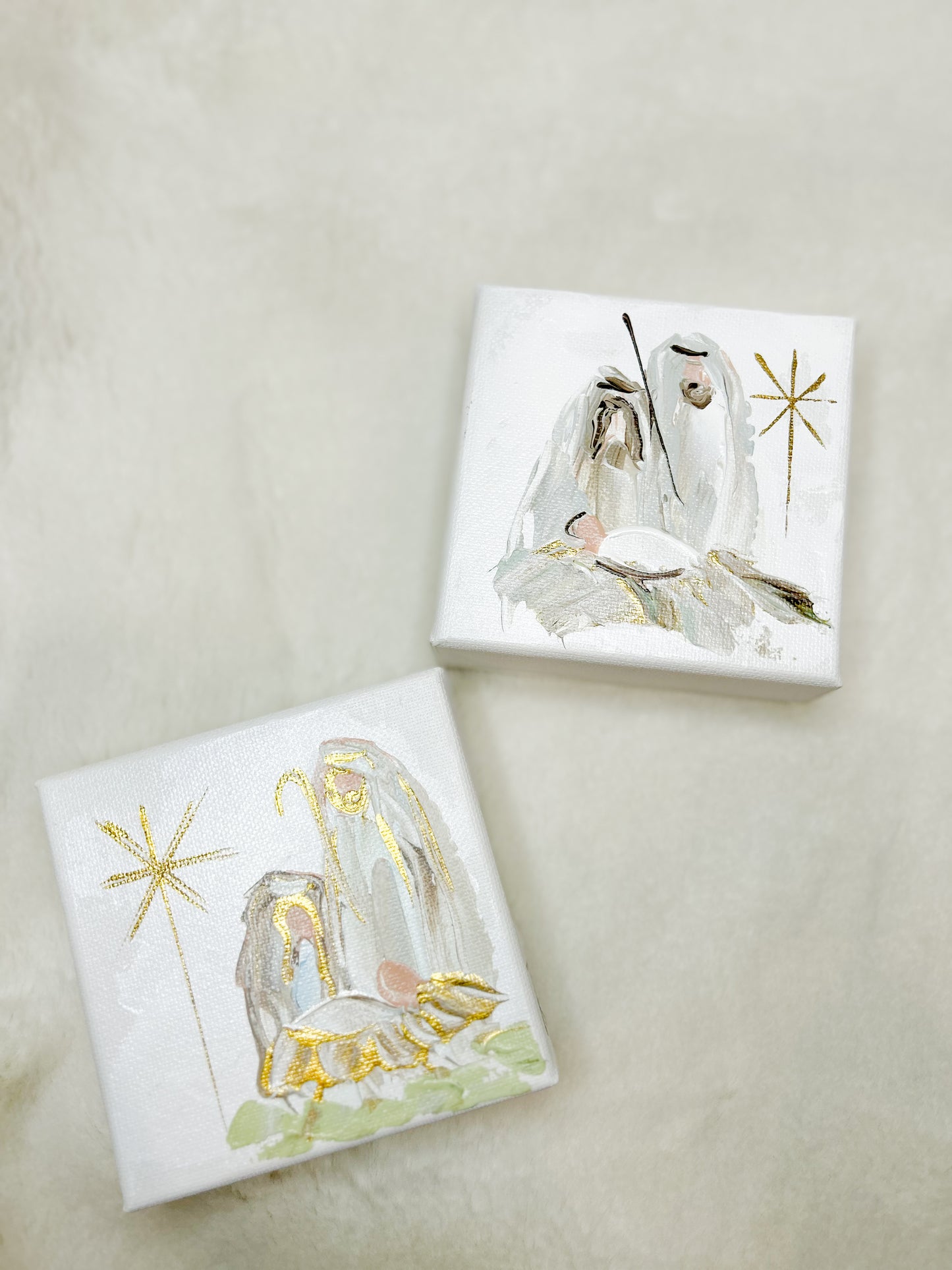 Gospel News 4X4 Vintage Holy Family Canvas Art