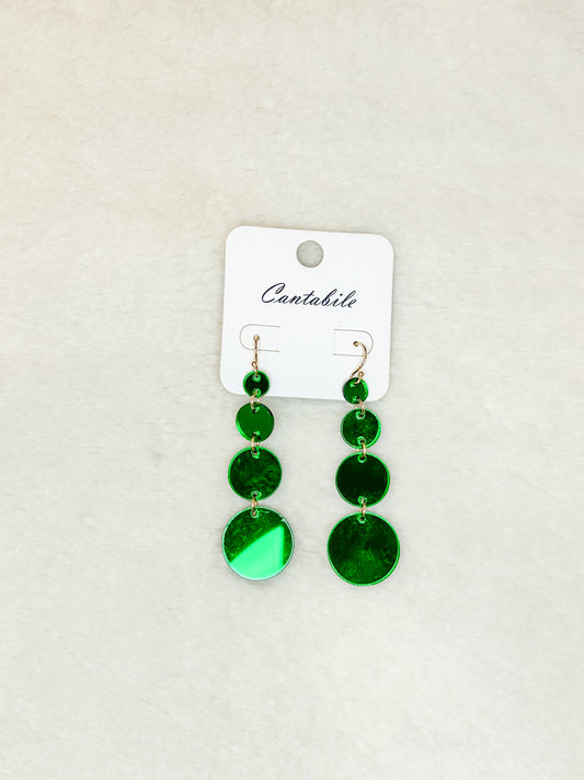 Ruby Emerald Drop Earrings