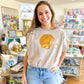 Glitzy Football Top- Tan