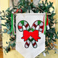 Green, Red, and White Candy Cane Door Banner