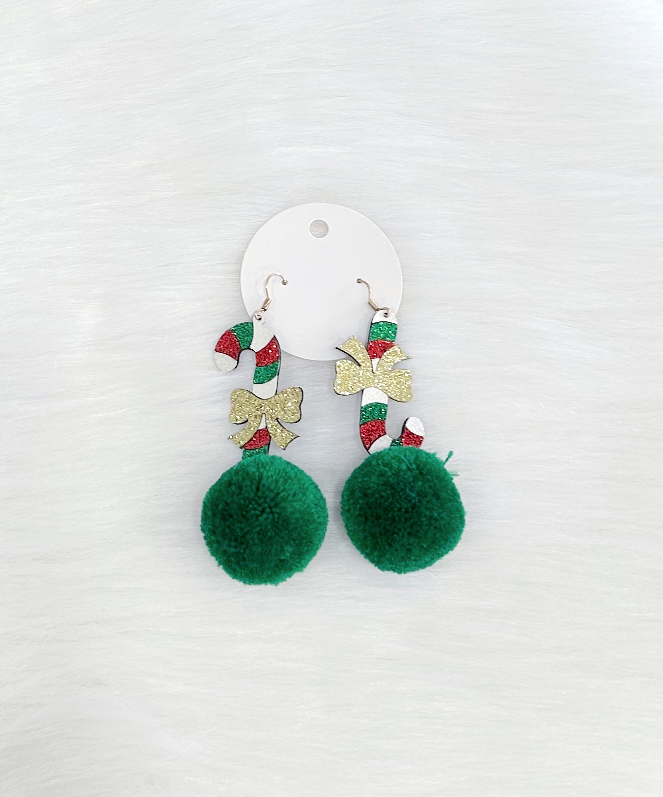 Christmas Puff Ball Earrings