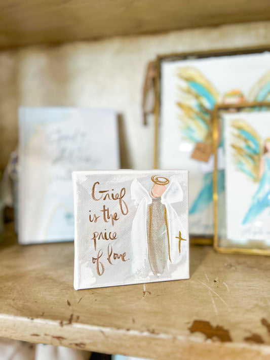 Gospel News 4X4 Angel With Saying Canvas Art