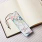 Bookmark Faux Leather Blue/ Floral Printed Hope & a Future