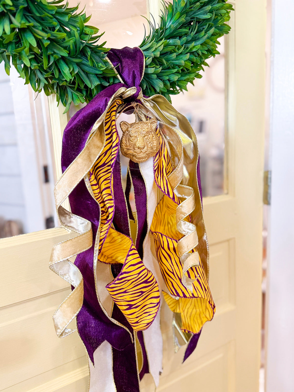 Tiger Strip Wreath Tails/ Streamer Style