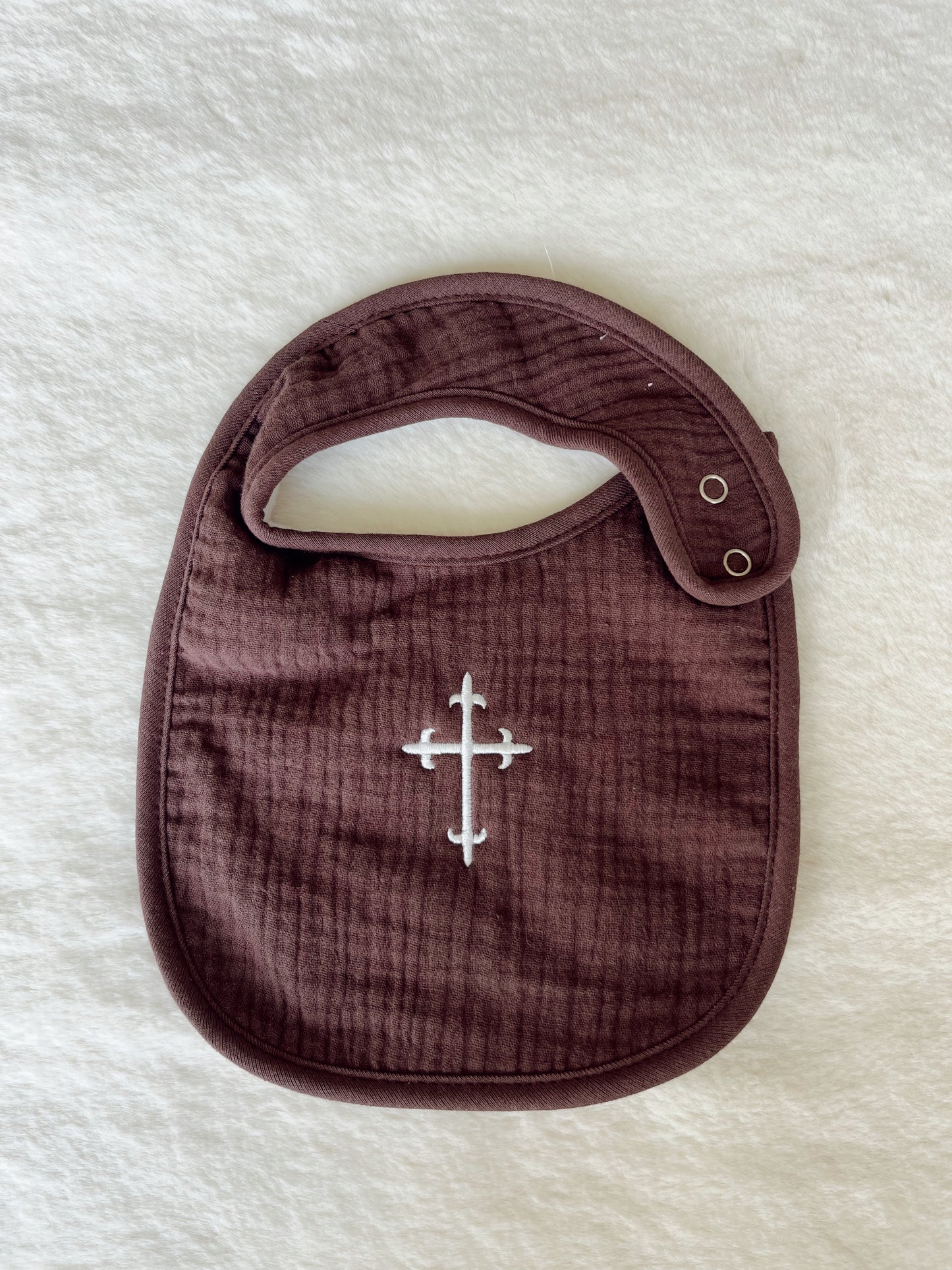 Classic Bib with Embroidered Cross