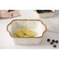 8x8 Square Baking Dish White/Gold