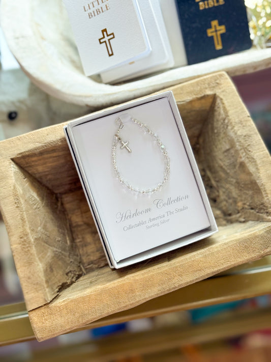 Precious Prayer 4.5" Bracelet with Cross