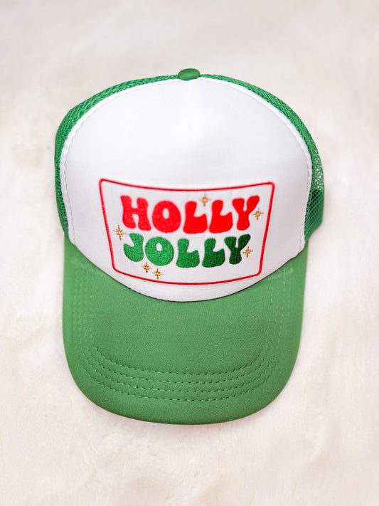 Trucker Hat Patch Holly Jolly Green