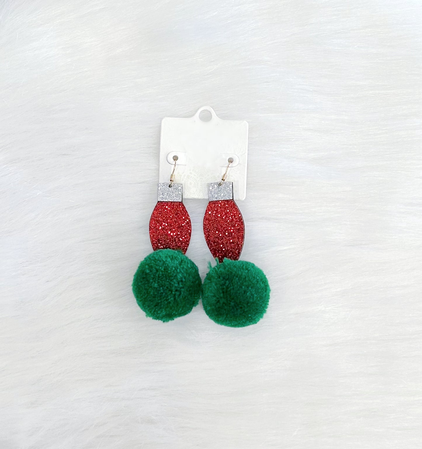 Christmas Puff Ball Earrings