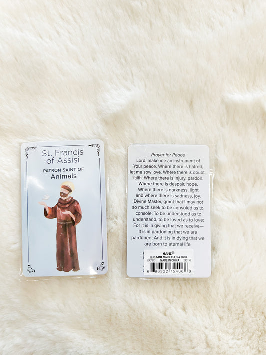 St. Francis of Assisi Prayer Pocket Cards