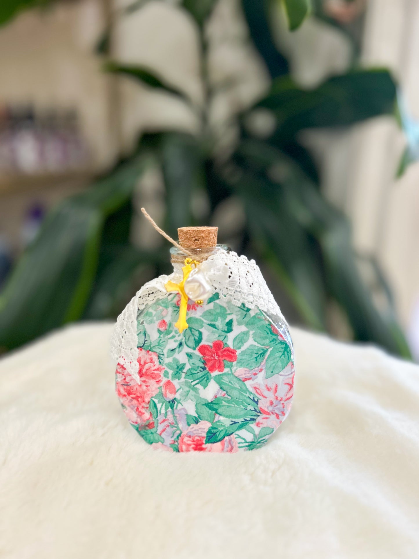 Floral Garden Holy Water Container
