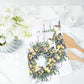Floral Yellow Butterfly Wreath Kitchen Towel