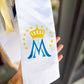 Marian Symbol Crown Wreath Sash