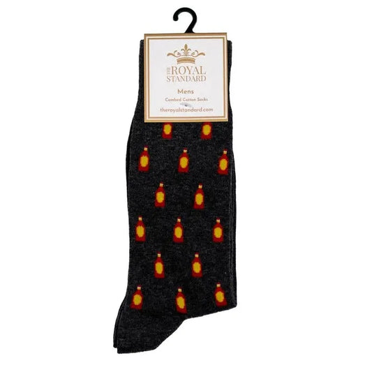 Men's Hot Sauce Crew Socks Charcoal/Red/Yellow