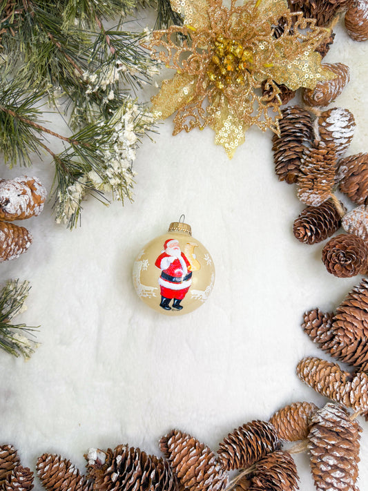Santa’s List Glass Ball Ornament