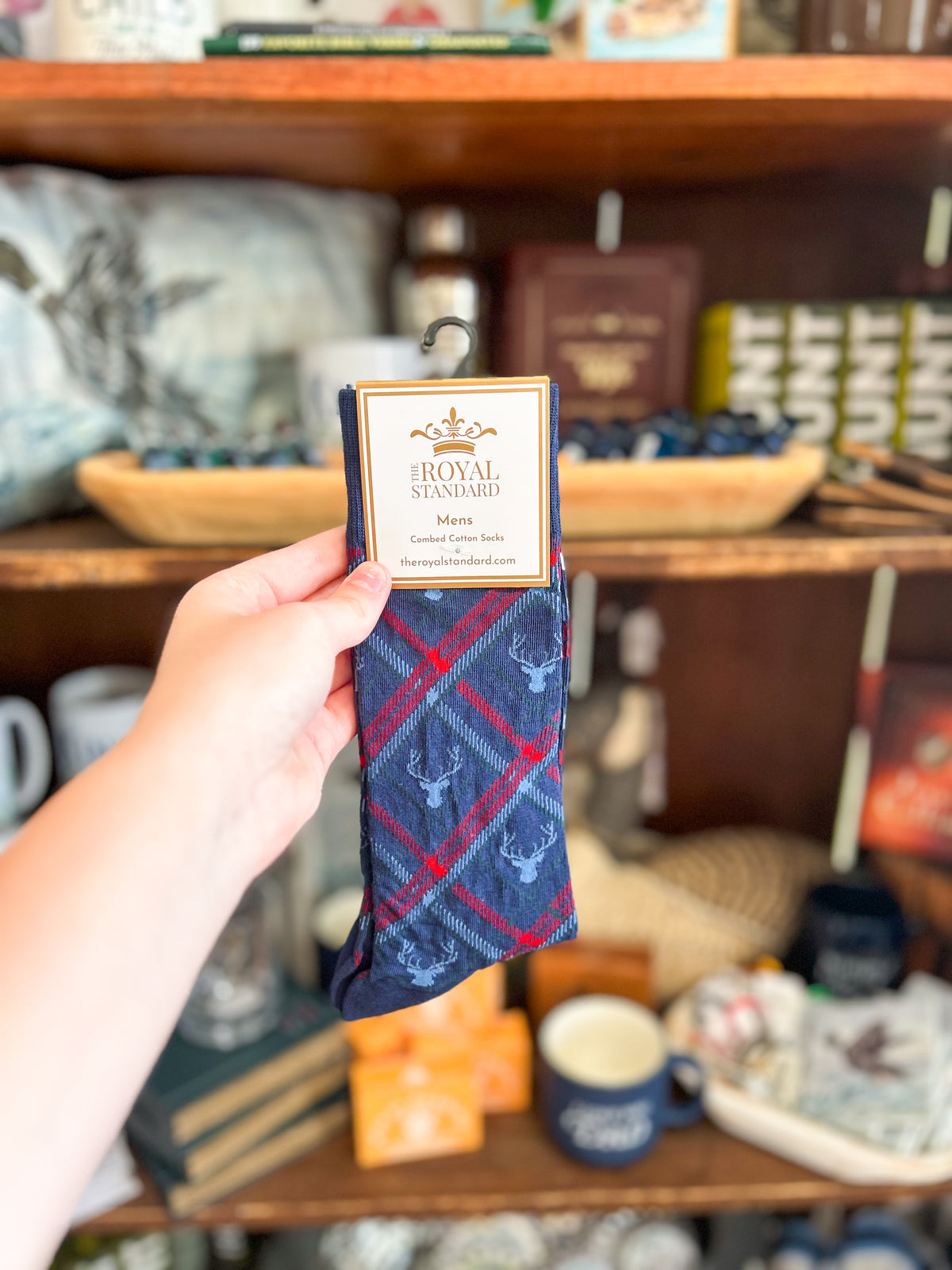 Men's Layton Deer Plaid Socks