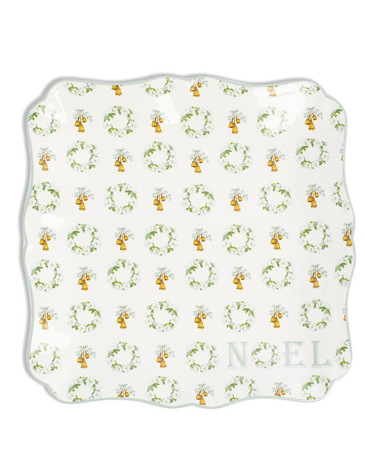 Amaryllis Wreath Square Platter