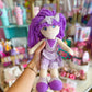 Voilet Soft Doll- Dots & Stripes