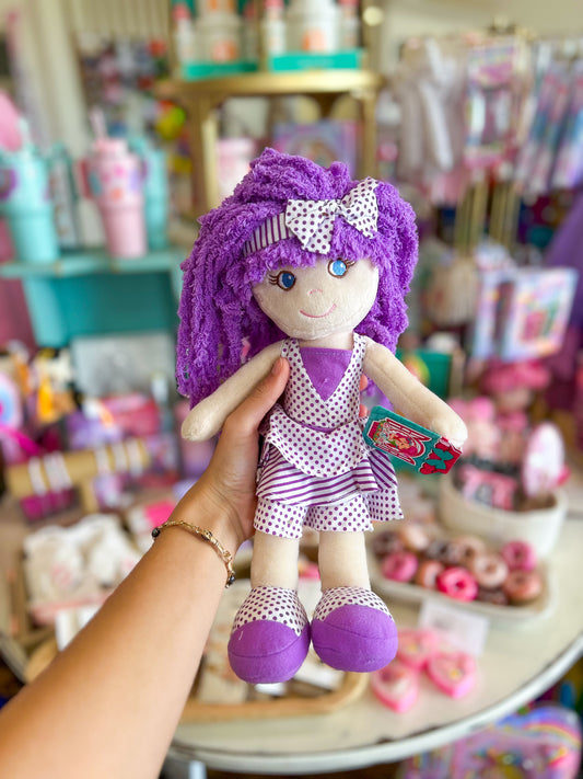 Voilet Soft Doll- Dots & Stripes