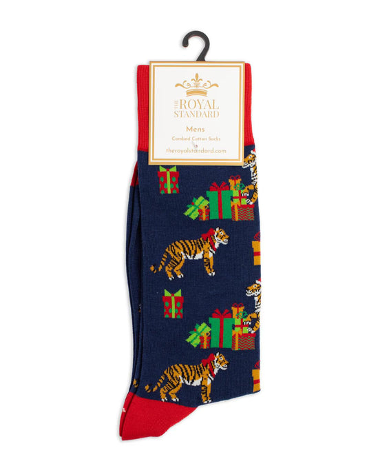 Men's Tiger Christmas Socks