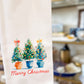 Merry Christmas Tree Trio Hand Towel