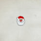 Patch-Small Santa With Silver Sequin Outline