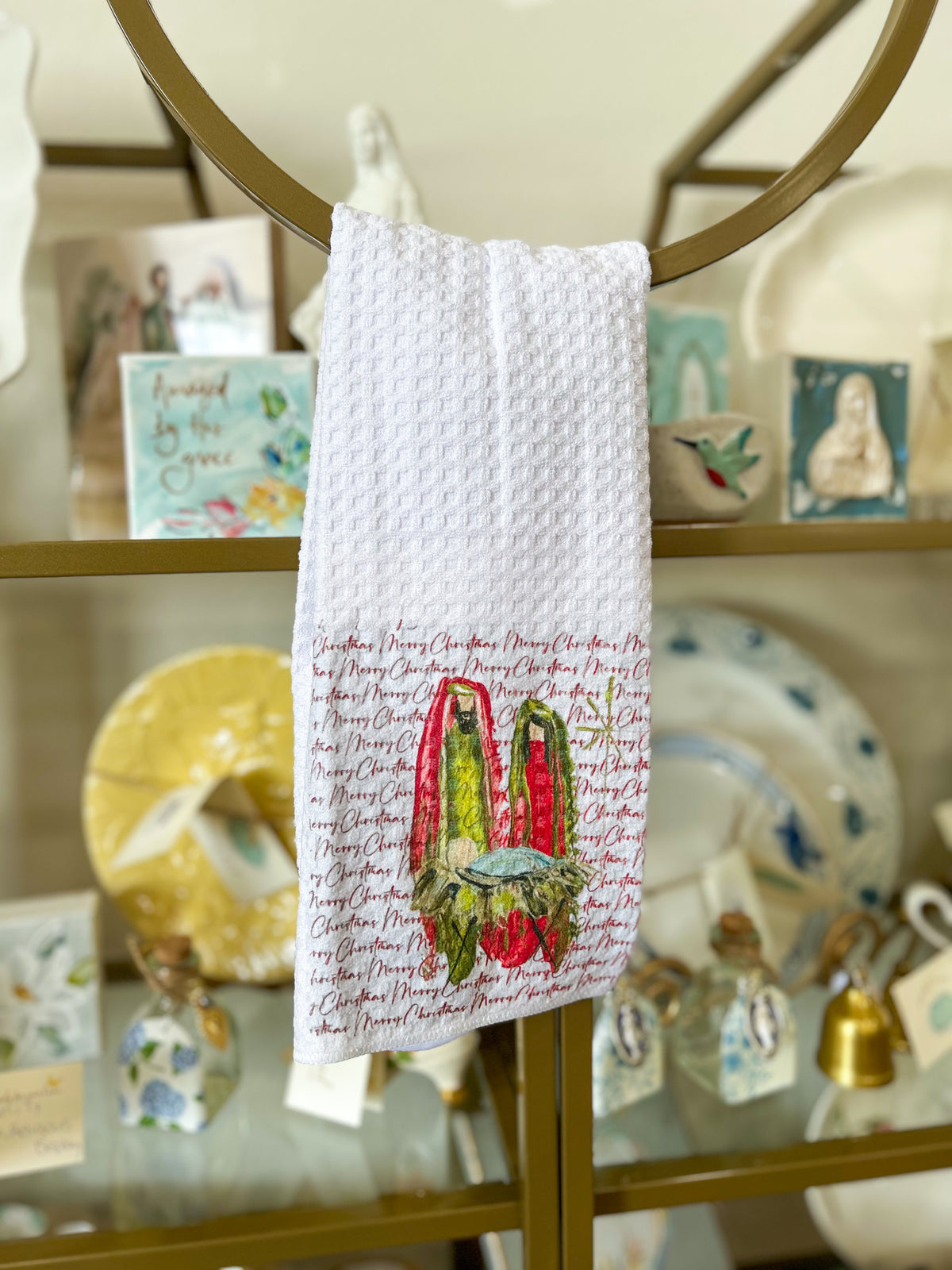 Merry Christmas Nativity Hand Towel