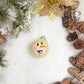 Frosty Face Glass Ball Ornament