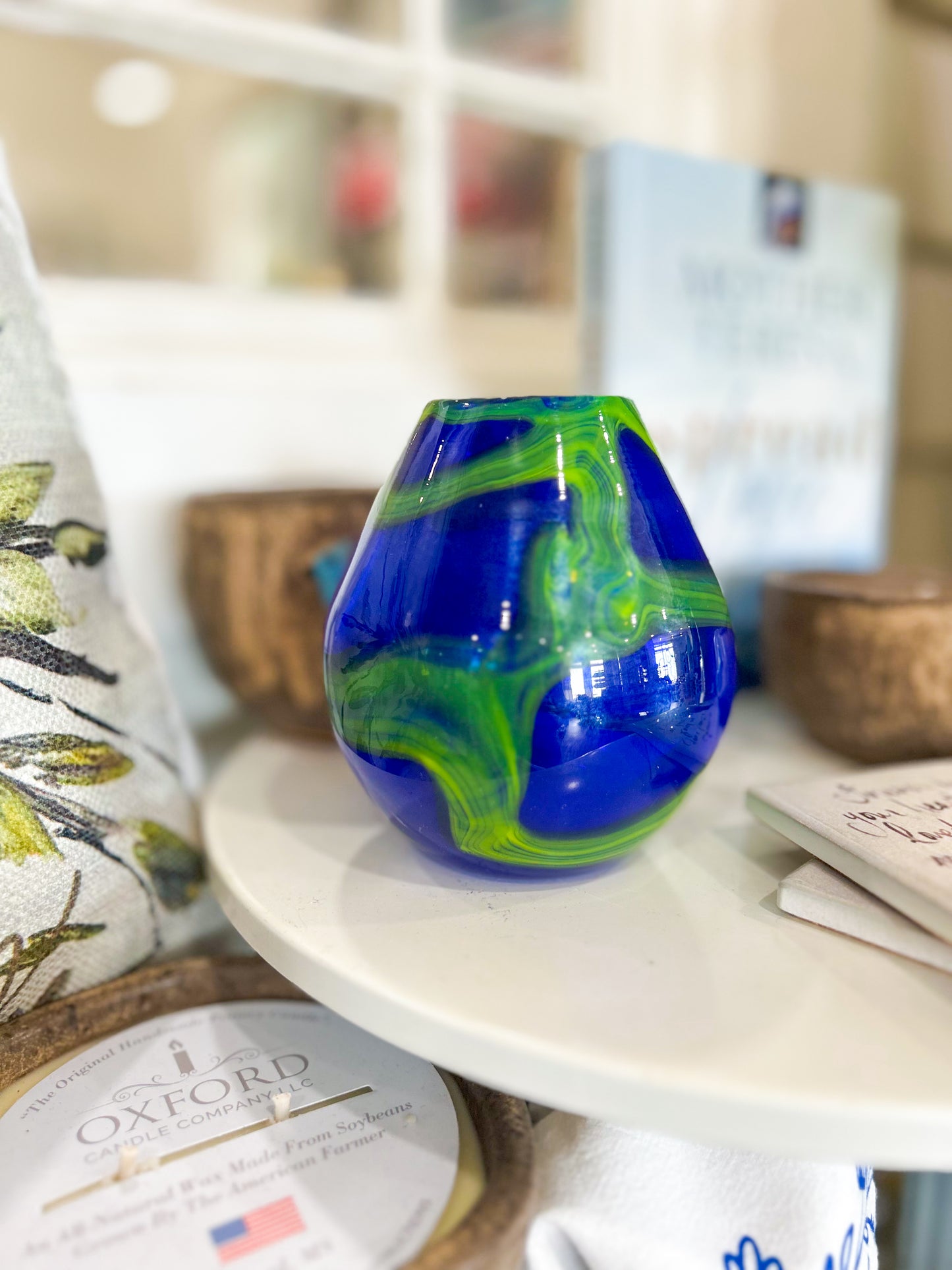 Seaglass Swirl Vase