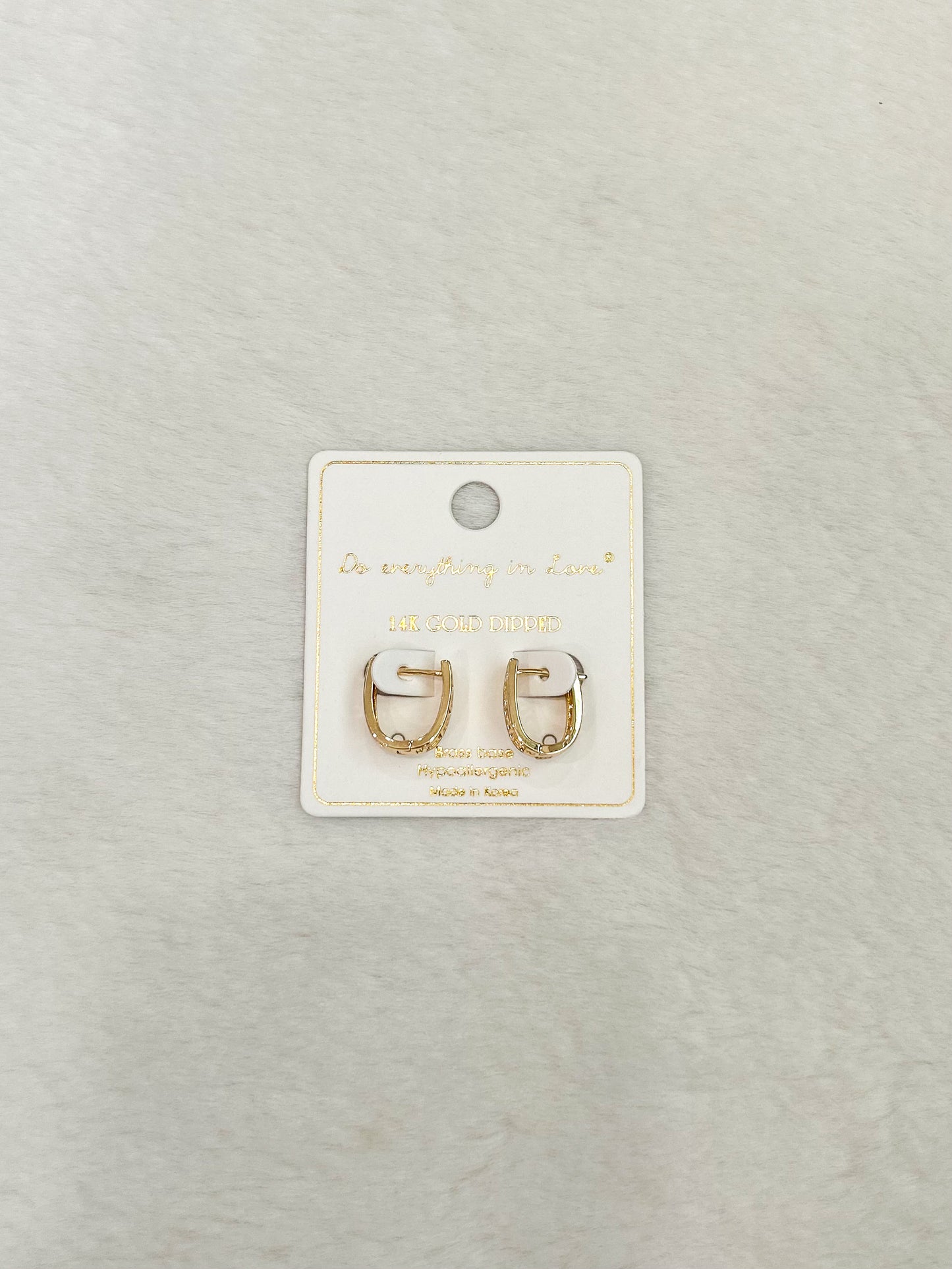 Do everything in Love Lillith Gold Patterned Huggie Hoop Earrings