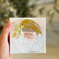 4x4 Pink Vintage Santa — Hand-Painted Art