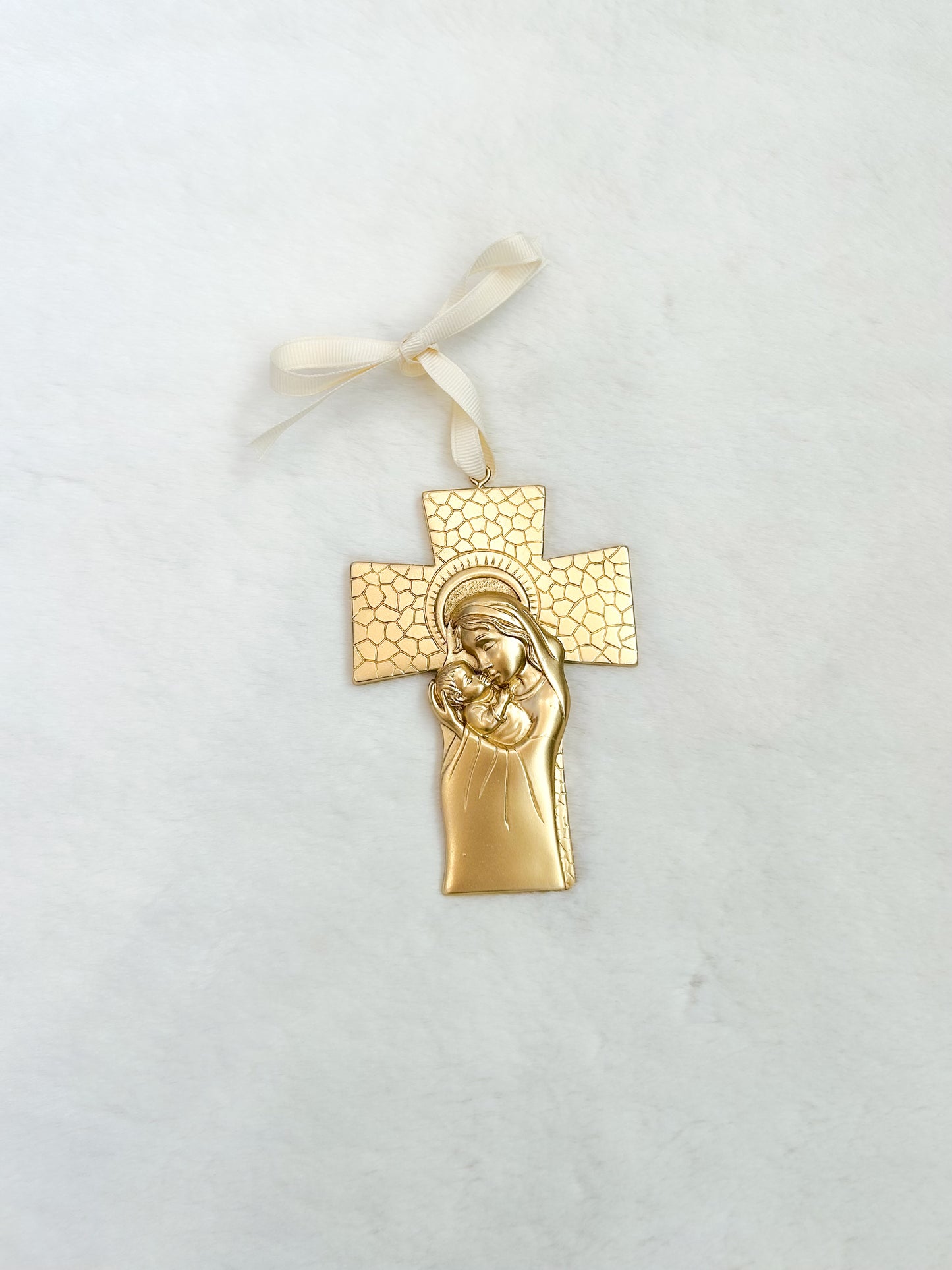 Mary and Child Cross Ornament