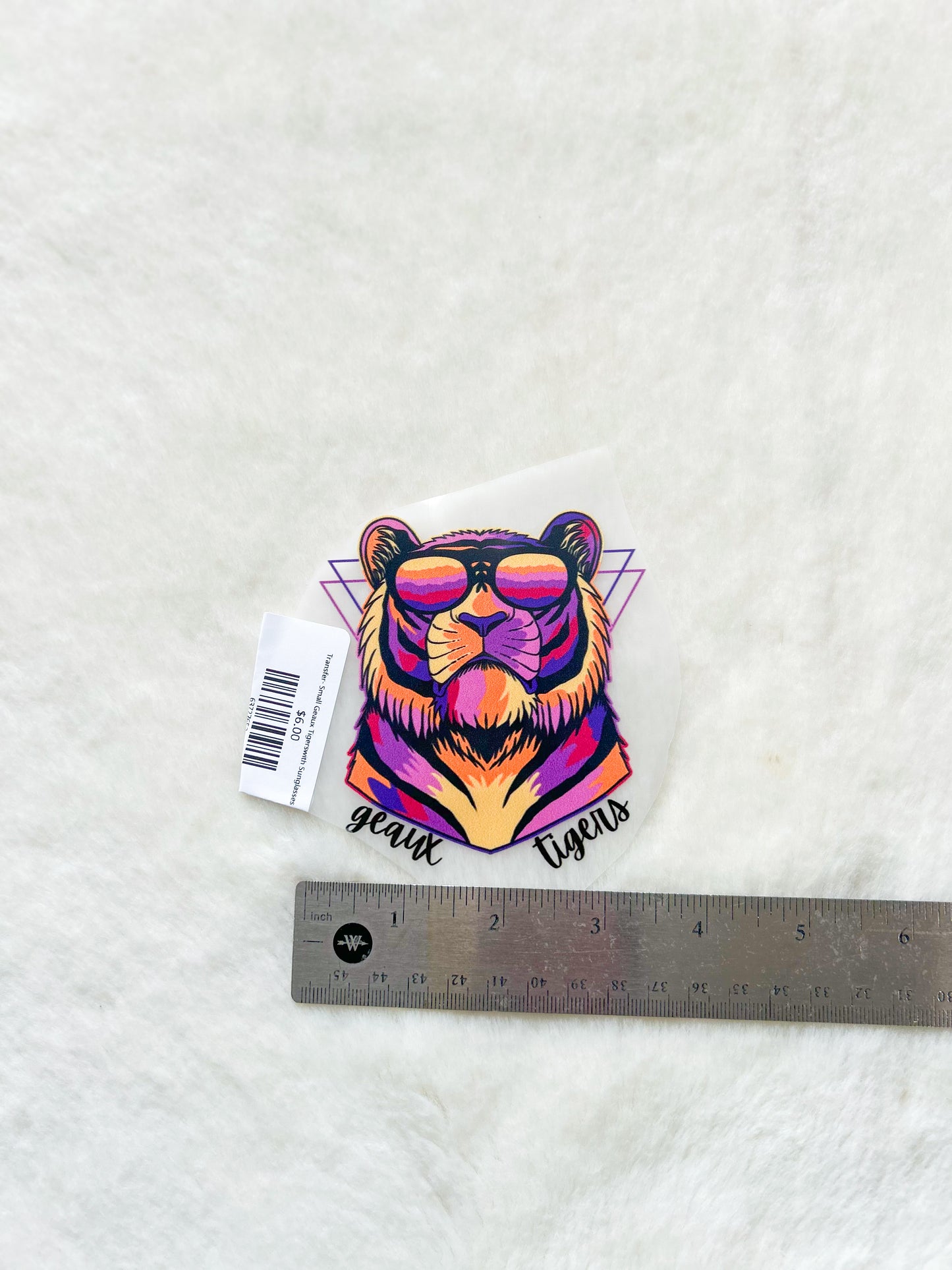 Transfer- Small Geaux Tigerswith Sunglasses