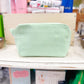 Green Striped Makeup Bag