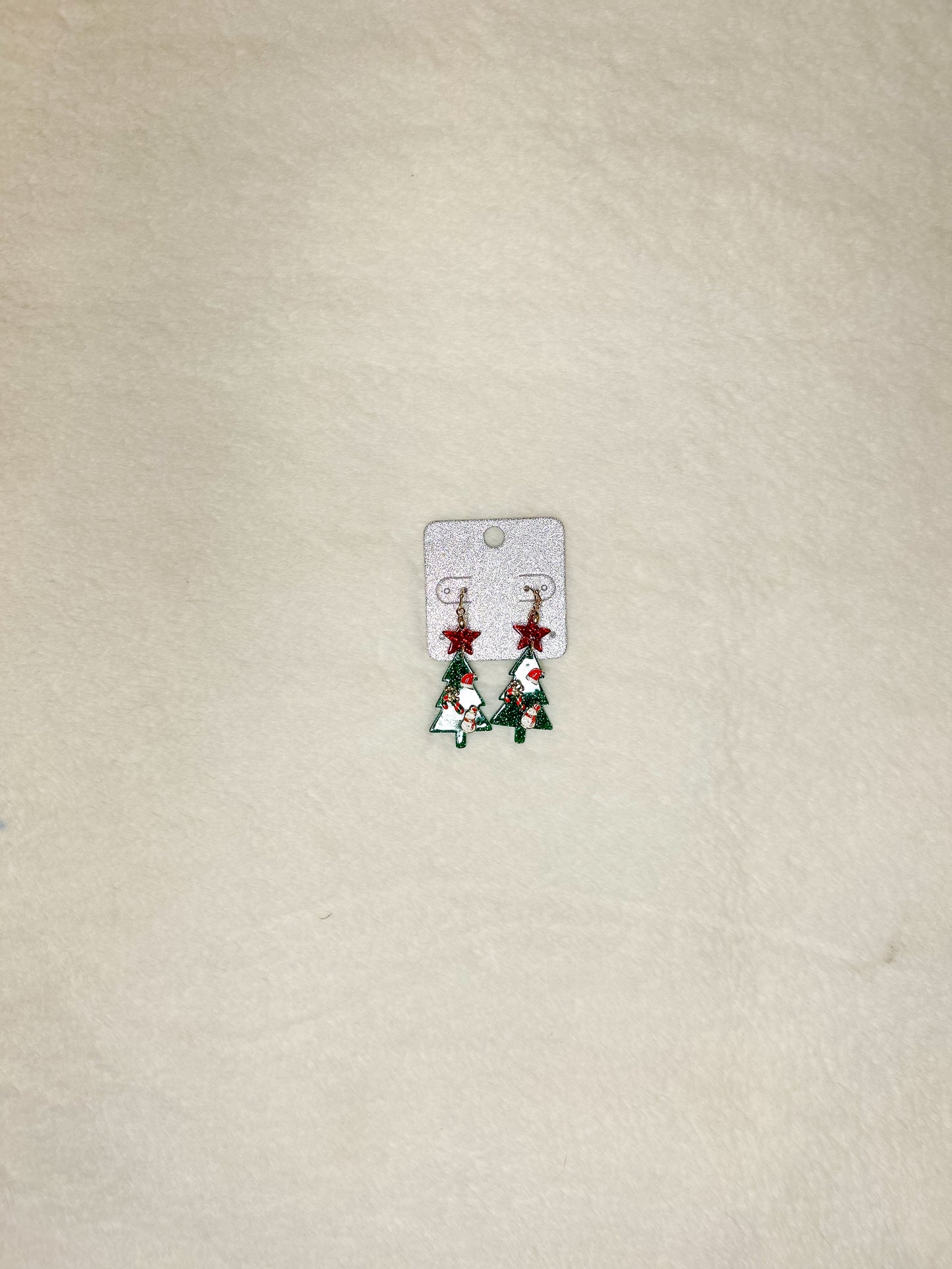 Under the Evergreen Acrylic Christmas Tree Earrings