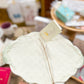 White Basket-Weave Platter with Scalloped Accents