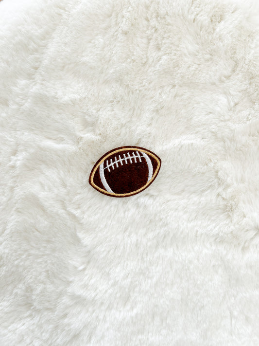 Patch- Little Brown with Gold Trim Football Patch